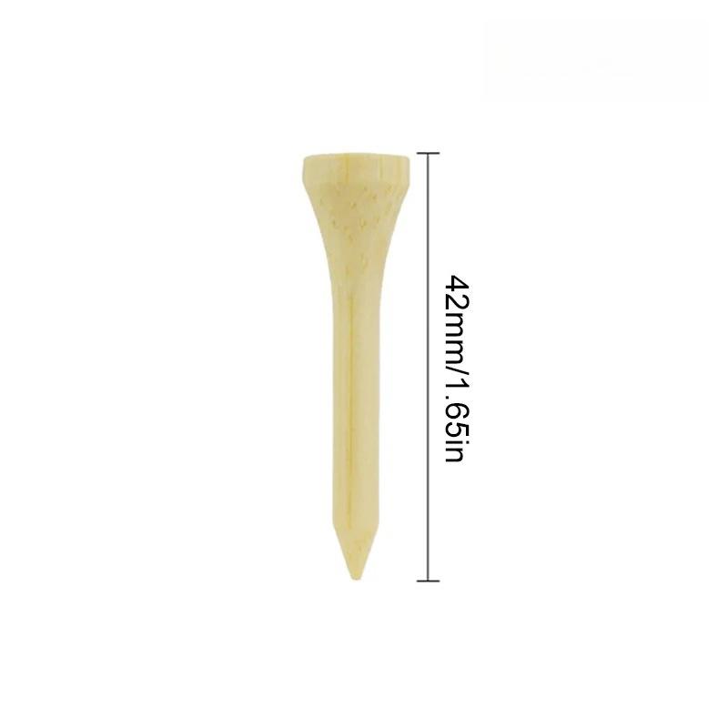 50 PEZZI Bastoncini da Golf in Legno di Bambù 4 Misure 42mm/54mm/70mm/83mm Porta Palline da Golf Accessori da Golf per Allenamento