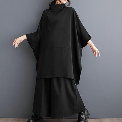 Plus Size Black Vintage New In Dresses for Women Casual Loose Mini Short Spring Autumn Dress