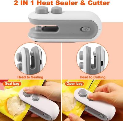 USB Taşınabilir Mini Isı Torba Mühürleme Makinesi Atıştırmalıklar İçin Ev Kullanımı Şarj Edilebilir Mühürleyici Vakum Mühürleyici Plastik Torba Isı Mühürleyici Klips