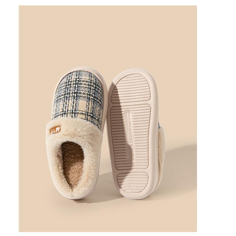 New Thick-soled Cotton Shoes for Women, Indoor Home Warm Slippers