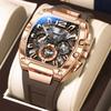 POEDAGAR Fashion Brand Men's Watch Luminous Waterproof Date Sports Male Watch Chronograph Silicone Quartz Watches For Man Reloj