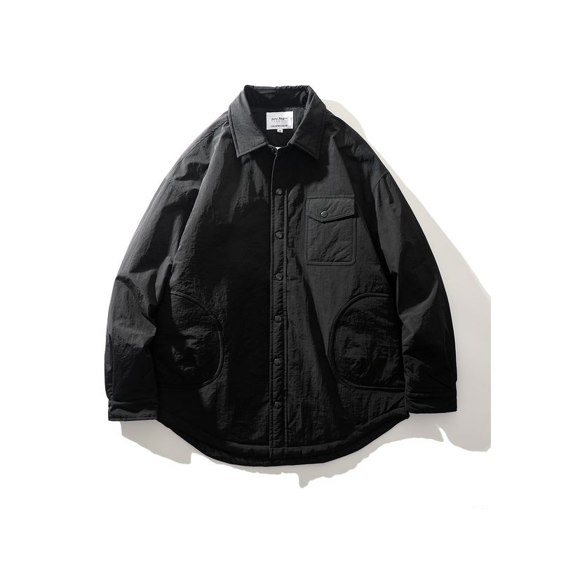 Mountain Outdoor Functional Lightweight Workwear Cotton Jacket for Men, Winter Lightweight Cotton Coat, Foreign Trade Men s Cotton Clothing Outerwear Black XL