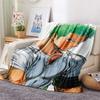 1PC Roronoa Zoro Patterned Flannel Blanket Suitable For All Seasons For Home Decor Warmth And Comfort Gifts Holiday Present