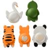 Silicone Wall Protector Cartoon Animal Doorknob Bumper Cute Door Handle Bumper Pad  for Home