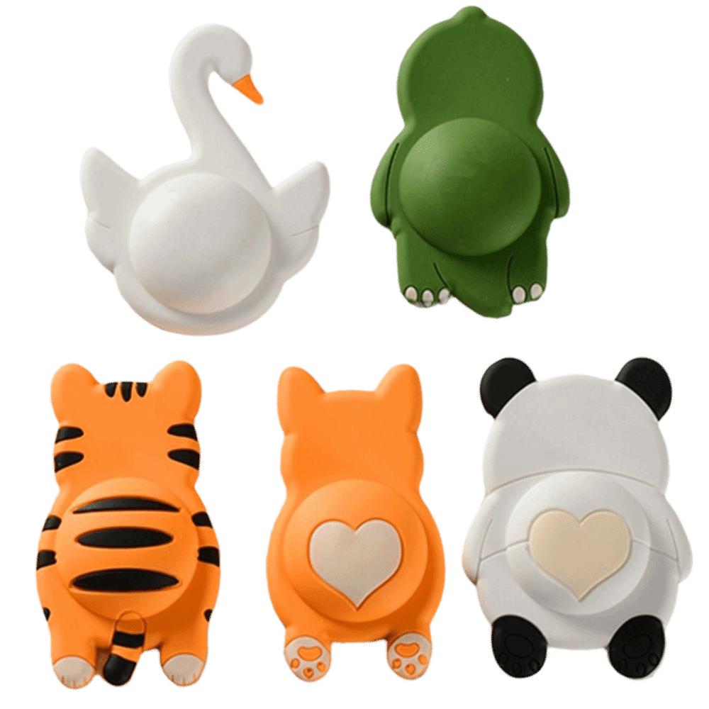 Silicone Wall Protector Cartoon Animal Doorknob Bumper Cute Door Handle Bumper Pad  for Home