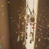 Crystal Sun Catching Wind Chime Outdoor Prism Hanger Vintage Style Crystal Sun Catcher Energy Crystal for Outdoor Balcony Garden