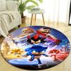 1pc Sonic1 Design Printed Area Round Carpet for Bedroom Living Room Home Decor Rugs Mat Non Slip Mat Rug for Bedside