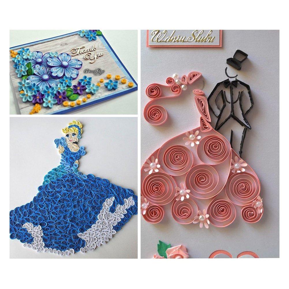 Yosoo Papírový quilling 40 barev 800 390x5mm Nástroje pro papírový quilling DIY Materiály Barvy 800 Sada, & Listy, Papír, & (40 & Listy)