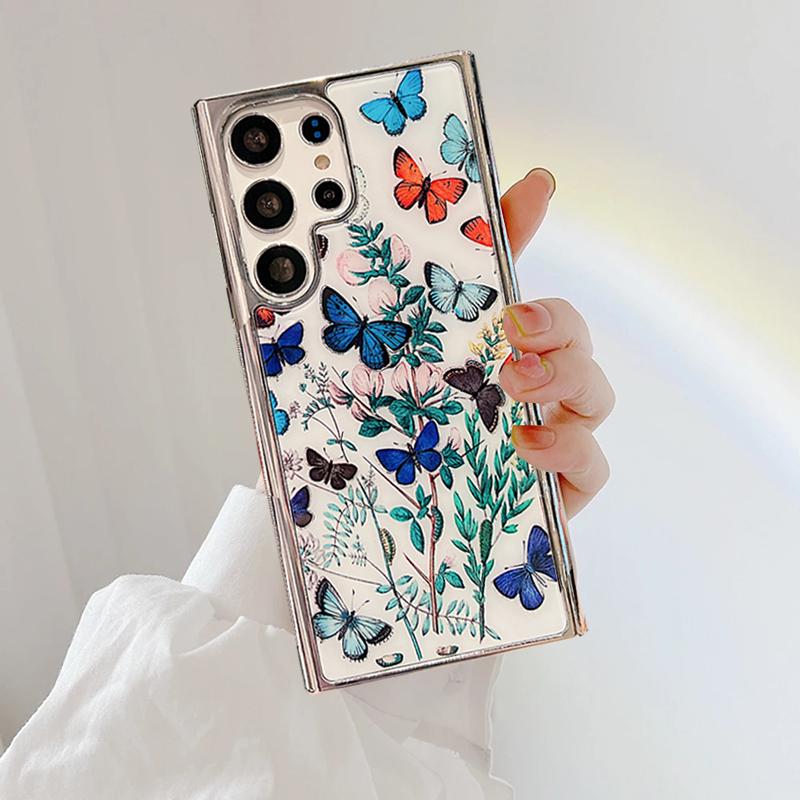 

Мягкий силиконовый чехол с ретро-покрытием и цветком для Samsung Galaxy S23 Ultra S21 S22 Plus A04S A54 A34 A24 A14 A13 A53 iPhone 13 14 Pro Max, противоударный чехол For Samsung Galaxy A54 5G