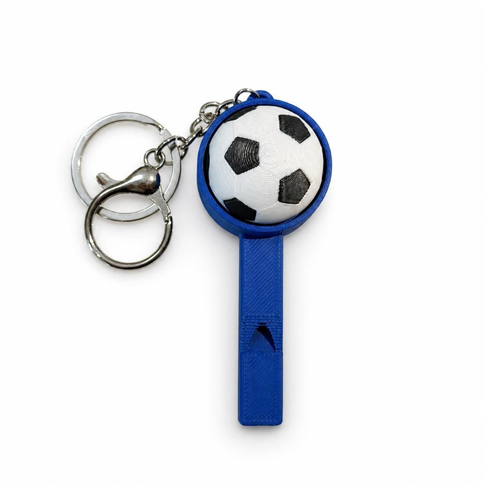 Funny 3D Printed Clicker Ball Keychain Football Push Button Fidget Key Ring  Classroom синий