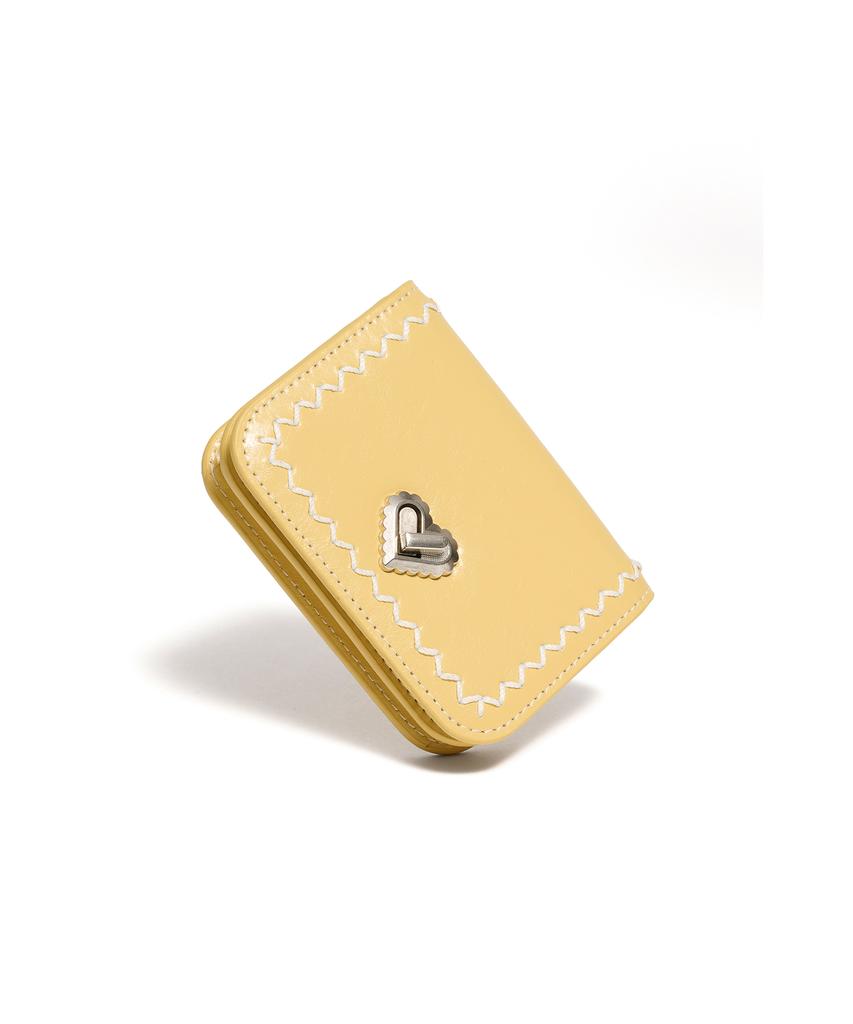 Lemasque Cookie Lock Compact Business Card Holder Yellow