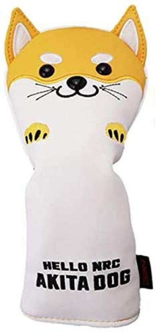 

Waterproof Golf Headcover for Drivers and UTs (440cc, 460cc), Woods, Utilities, (Akita Dog, Yellow)