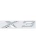 3D ABS Glossy Silver Car Emblem Sticker for BMW X1/X2/X3/X4/X5/X6/X7/GT - Fit sDrive18i/20i/23i/25i/28i/30i/35i/40i/45i/50i/55i