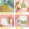 1 Rolle Mattes Gold Vinyl Rolle Permanenter Aufkleberfilm Wasserdicht Selbstklebend DIY Auto Haus Tassen Aufkleber für Alle Schneidemaschinen