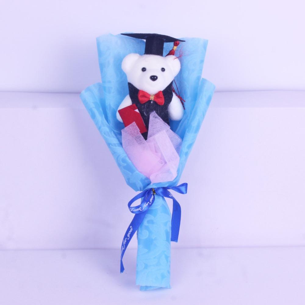 

Bouquet Decoration Plush Bear Flower Plush Toy Animal Bouquet New Bear Bouquet Birthday Party синий