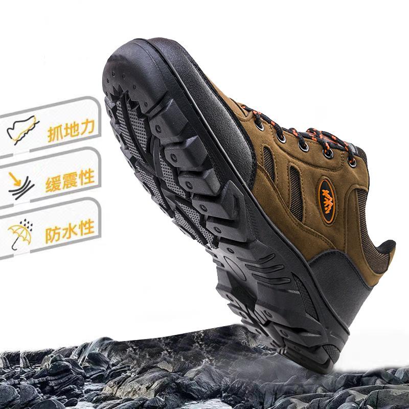 Cold sticky hiking shoes 2025 new outdoor large size sports men's shoes foreign trade tourism hiking anti-velvet labor insurance shoes
