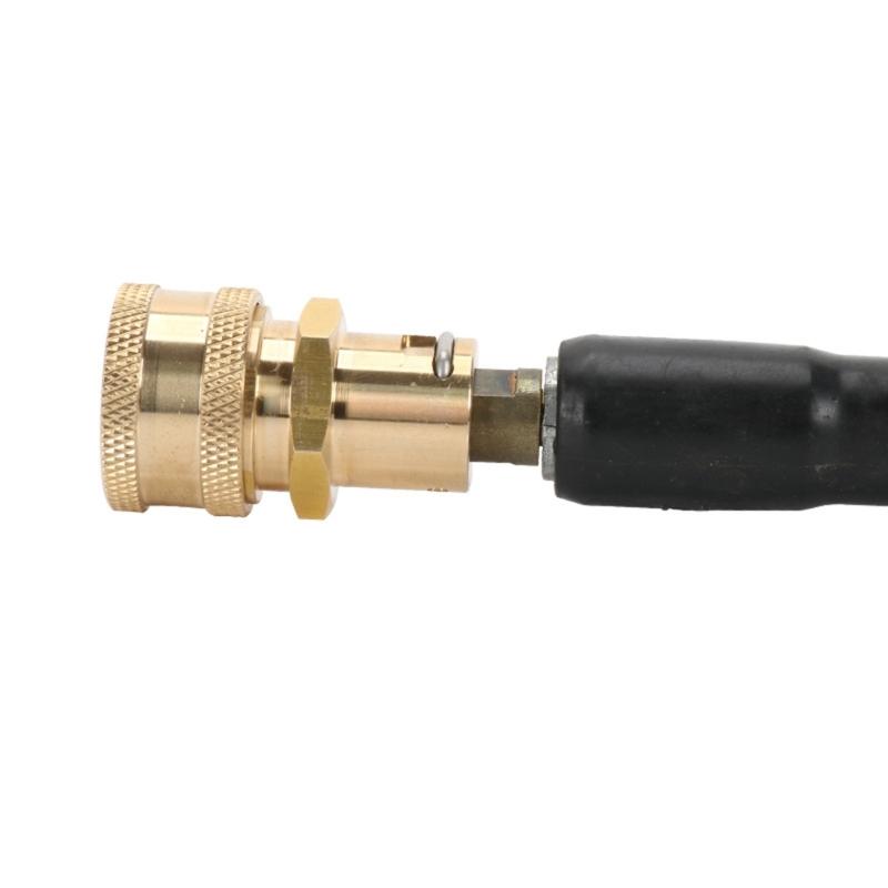 Quick Release Connect Adapter for High Pressure Washer 9mm Hose Universal Compatibility Leak Proof Seal Copper Design