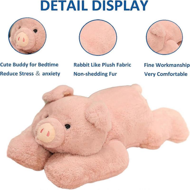 Weighted Stuffed Animals for Anxiety, 19.7in 3.3lbs Weighted Pig Stuffed Animal Toy Cute Pink Pig Plush Pillow for Adults Boys Girls