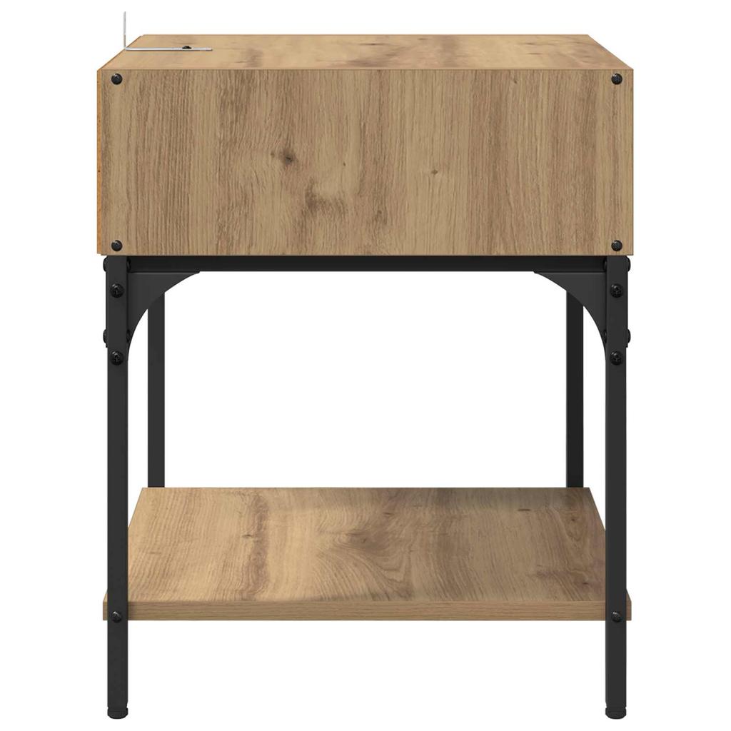 Nightstand Set of 2 Artisan Oak Finish 40 x 40 x 50 cm Engineered Wood