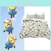 Minions Bedding Set With Fleece Duvet Cover Pillowcases For Kids Bedroom Decor