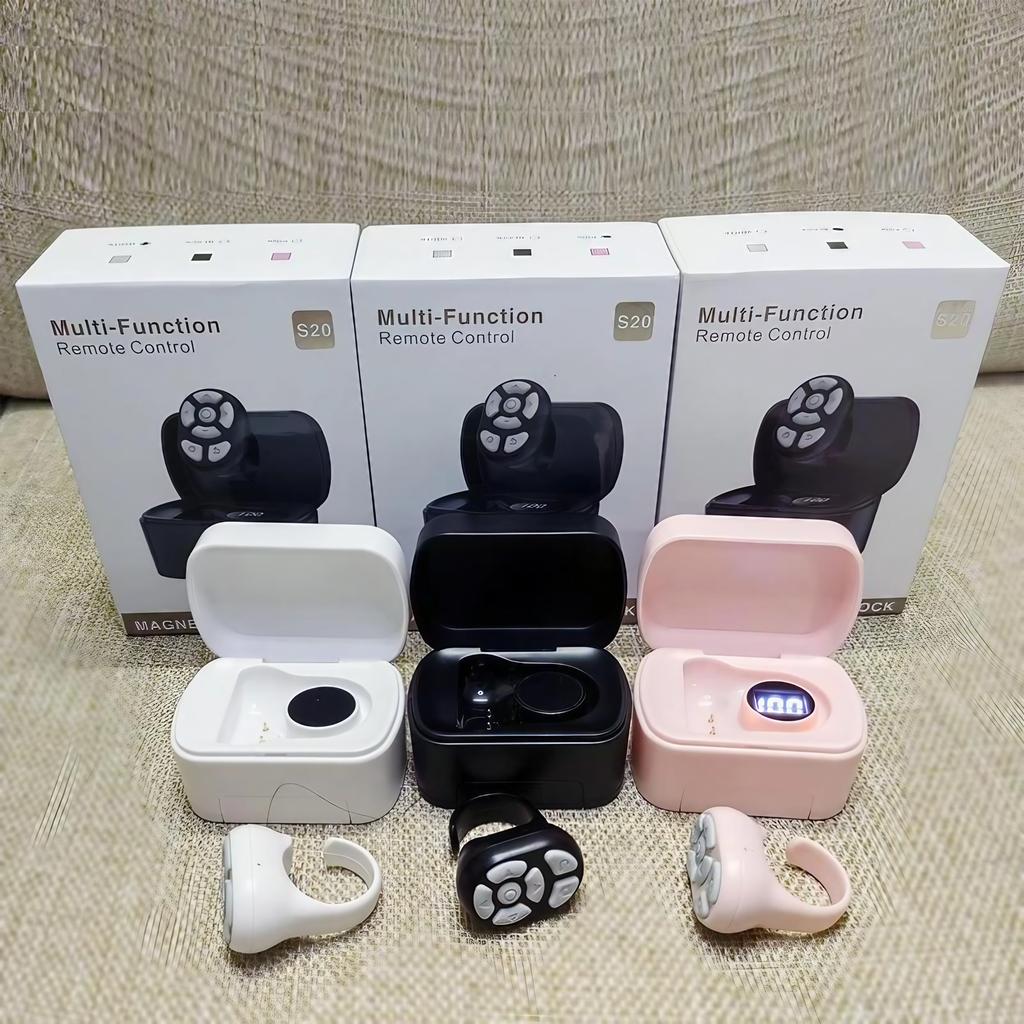 Rechargeable 7-Button Scrolling Ring Controller for iOS Android Phones Selfie Video Remote