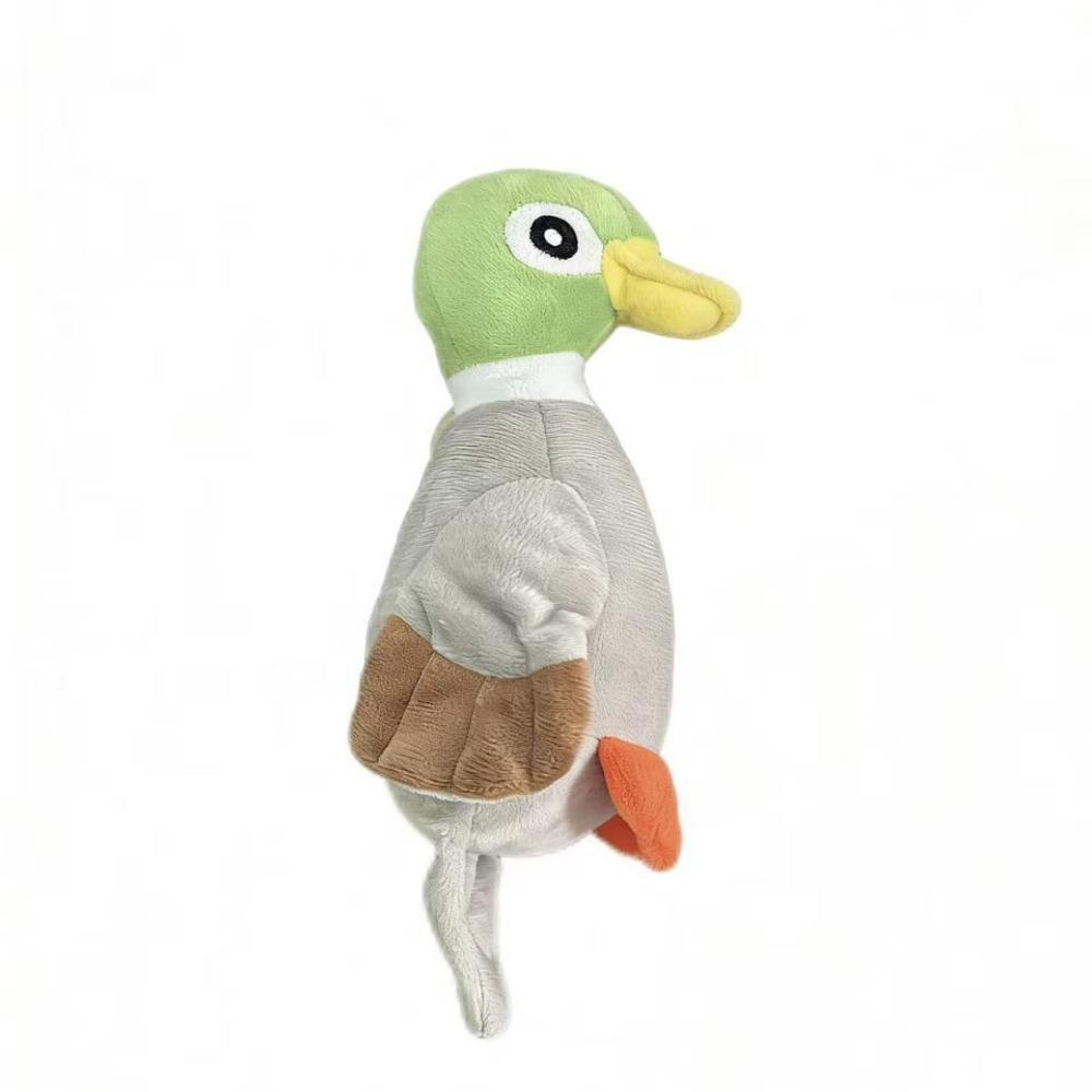 

Bite-resistant Plush Duck Dog Toy Squeaky Sound Dog Chew Toy Creative Squeaky Dog Toy Medium Dogs зелений/сірий