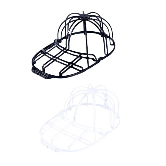 Gabbia per Lavaggio Cappelli per Lavatrice, Rastrelliera Pulitore per Cappelli da Baseball con Design a Rete Vuota, Chiusura laterale a fibbia, Lavatrice per Cappelli in Plastica