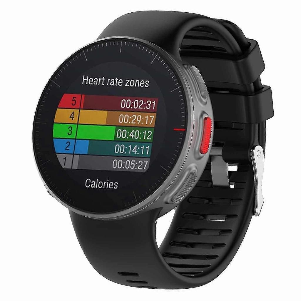 For Polar Vantage V Silicone Replacement Strap Pin Buckle Adjustable Watch Band