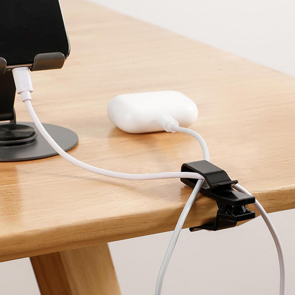 Cable Management Clips 3 Pieces Silicone Wire Holder Cord Organizer For Home Desk Nightstand Table Bedside Bedroom Living Room