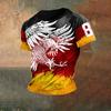 Vintage Deutschland Germany Eagle 3D Print National Flag Unisex Men Women MMA Kick Boxing Muay Thai T Shirt Quick Dry Short Sleeve Streetwear Retro