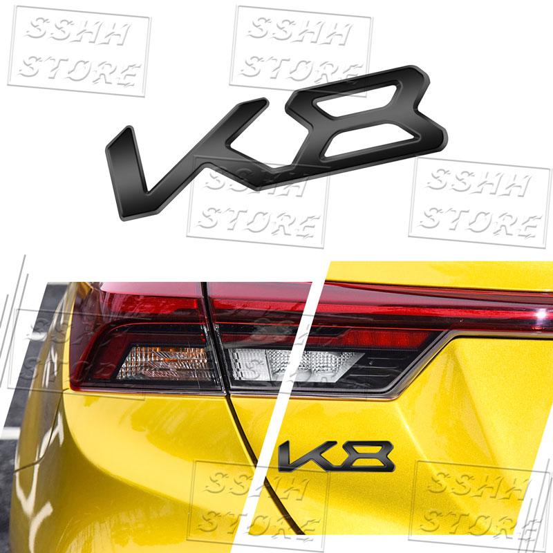 Creative Car 3D Metal K3 K5 K8 Logo Emblem Fender Rear Trunk Door Bumper Sticker For Kia Forte Ceed Cerato Rio Picanto Decor UD6