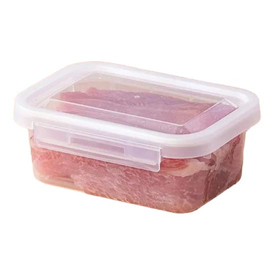 Crisper Food Container with Snap Locking And Flip Lid Seal Box One-Hand Open Microwave Safe Refrigerator Organizer for Fresh Meat And Vegetables