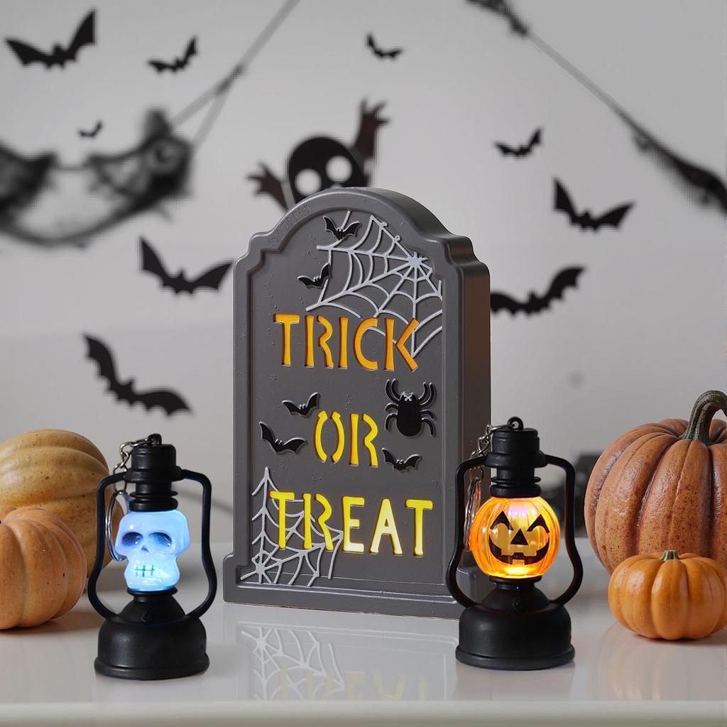 LED Halloween Lantern Set: Pumpkin, Ghost, Skull, and Kerosene-Style Candles