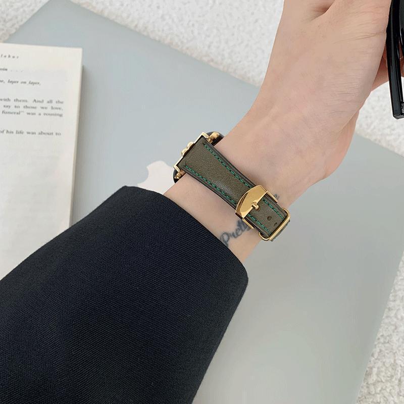 IWatch9 Vysoce kvalitní retro kožený řemínek pro Apple Watch Series SE/8/7/6/5/4/3/2/1 - Ideální pro podzim a zimu