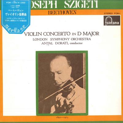 Disque LP SZIGETI/DORATI/LONDON SYMPHONY O. - Beethoven:violon CONCERTO FNM1 FONTANA Japon Obi Classique Occasion