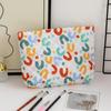 Girl Korean Style Large Capacity Cosmetic Bag Checkered Floral Cartoon Makeup Bags Women Clutch Bag Travel Cosmetic Organizer