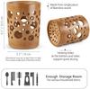 Bamboo Tube Toothbrush Cup Holder Drainage Air Circulation Toothbrush Holder Home Bathroom Offices Decor Supplies