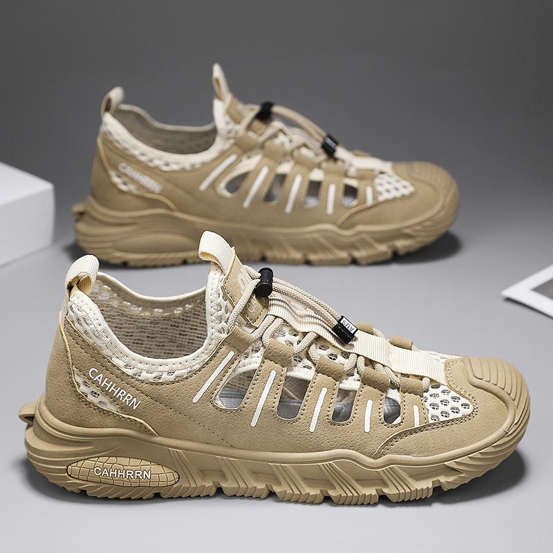 

Large net hollow men s shoes summer 2024 new breathable mesh shoes men s sports trendy shoes men s quick-drying creek shoes 44