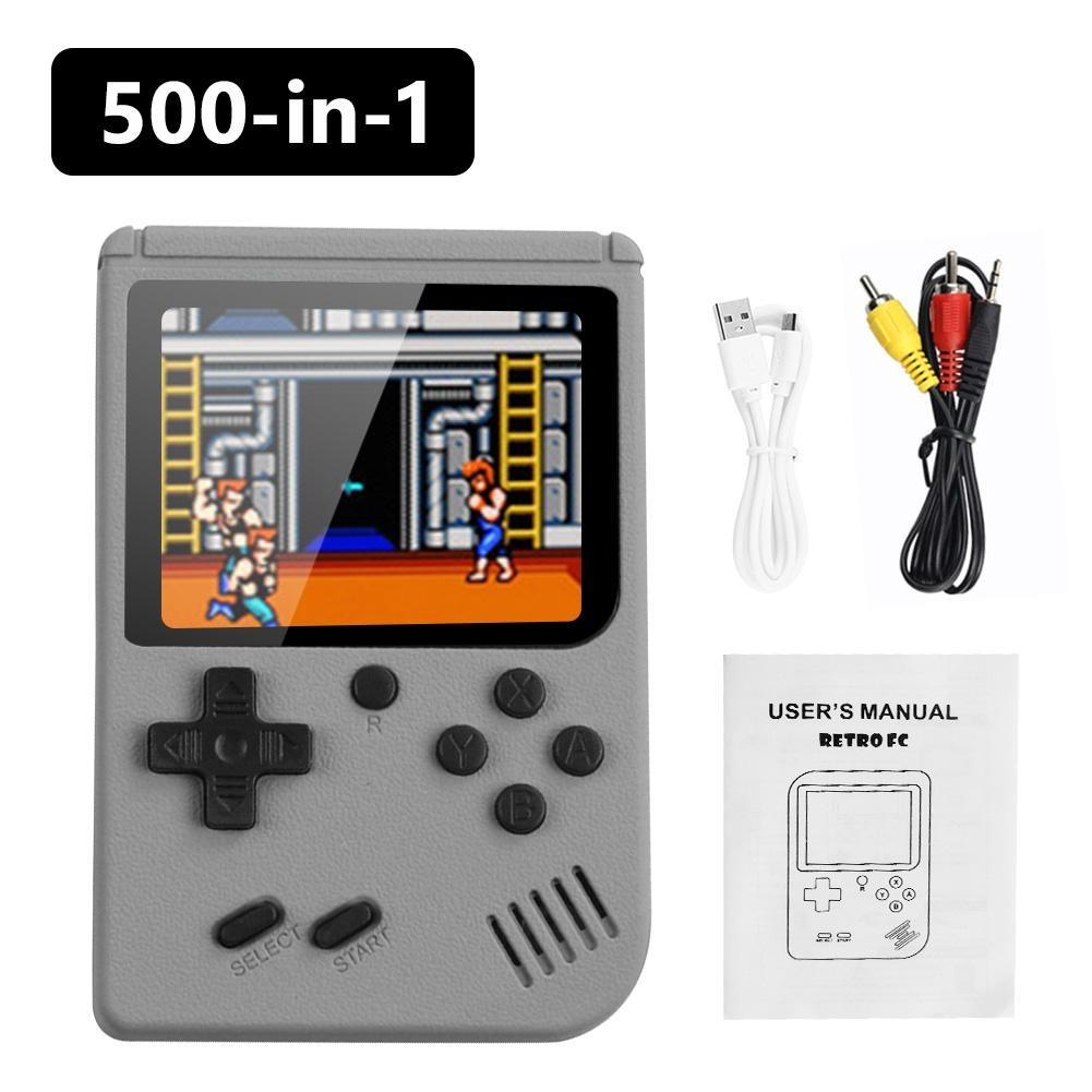 500 Games in One Portable Mini Electronic Video Game Player Kids Electronic  Toy Console Adjustab Console Handheld Console Gift