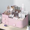 Drawer-Style Cosmetic Storage Box with Compartments for Makeup Brushes and Lipsticks