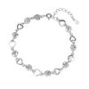 Luxury 925 Silver Heart Zircon Bracelet for Women Korean Fashion Sweet Cool Hollow Heart Bracelets Party Jewelry Gifts