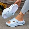 Fashion Shevalues Women's Summer Sandals  Soft Cloud House Platform Slides Unisex Outdoor Non-slip Beach Shoes Women Bathroom Slipper