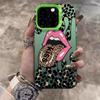 Tongue leopard print is suitable for Apple 16plus mobile phone case iPhone13ProMax new 12 trend 15 niche 11