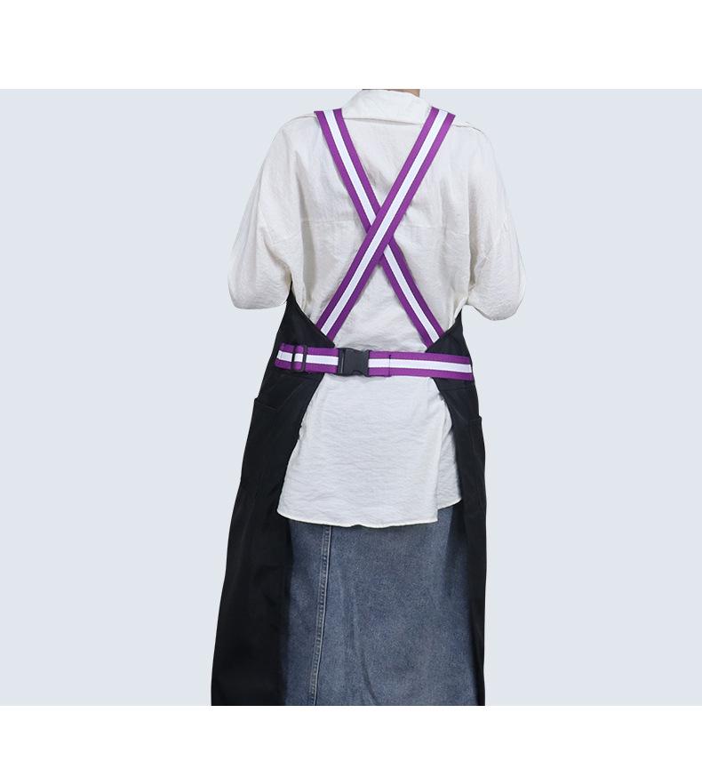Korean Style Nylon Sleeveless Work Apron for Coffee Shop & Barbers