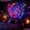Colorful Nebula Spiral Light Vortex Gift Box Colorful Christmas Tapestry Background Hanging Cloth Living Room Decoration