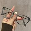 Tr Retro Cat Eye Glasses Women Professional Fashion Elegant Trend Flat Light Mirror Small Frame Eye Mirror XTP6005