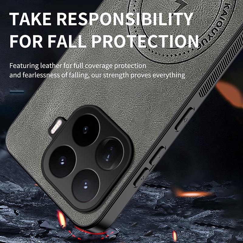 Xiaomi Mi 17T Pro tokhoz Luxus PU Bőr Bőr Mágneses Magsafe Védő Hátlap Xiaomi Mi 17T 15T 14T Pro Házhoz