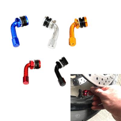 Motorcycle Tyre Valve Extension 90 Degree for Motorcycle Motor Car Tire Stems Black CNC Aluminum