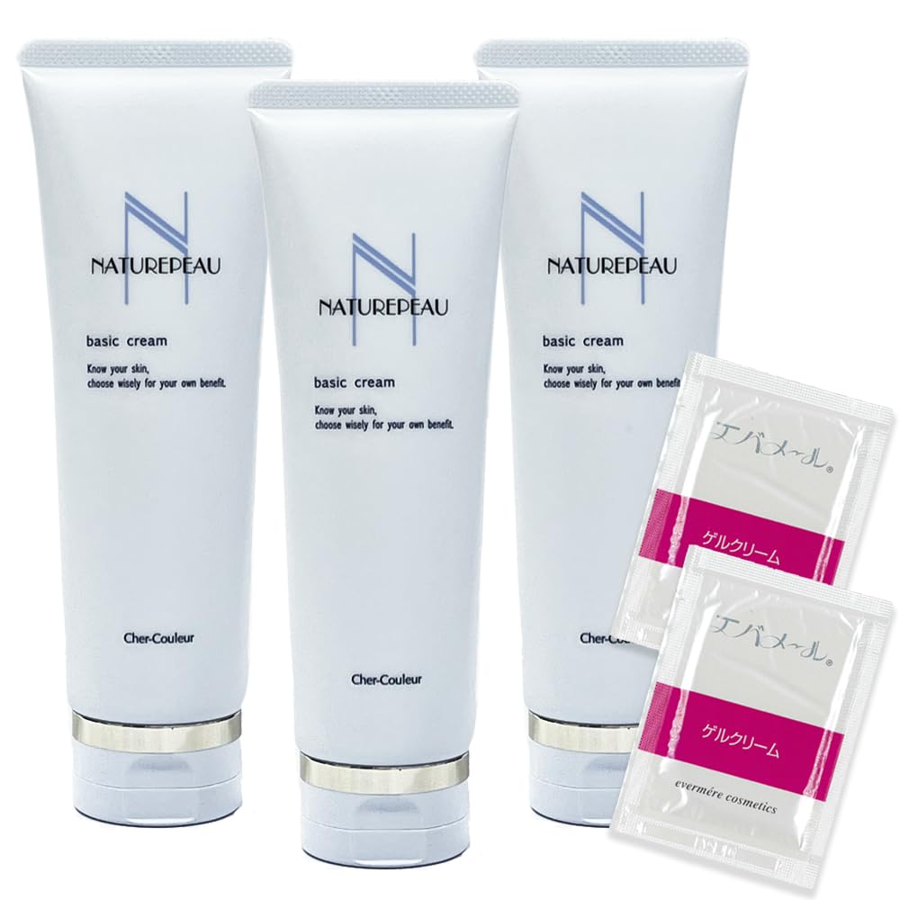 

с Shel Couleur Nature Pou Authentic Cosmetics Базовый очищающий крем 130 г x 3 упаковки 3 г x 2 пакетика с гель-кремом набор [бонус 3 упаковки] + белый