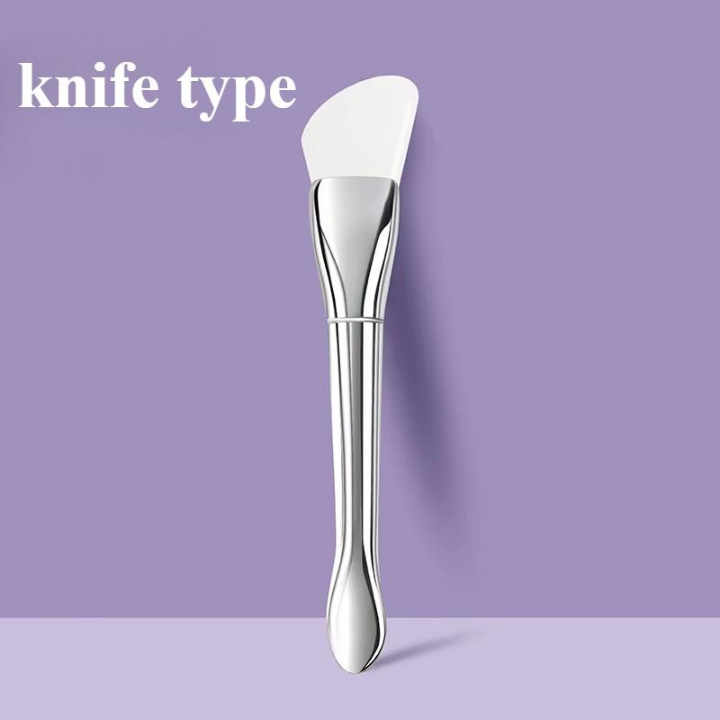 New Silicone Facial Mask Brush Soft Head with Scraper Integrated Dual-use Mud Film Brush DIY Film Adjusting Beauty Tool Beauty